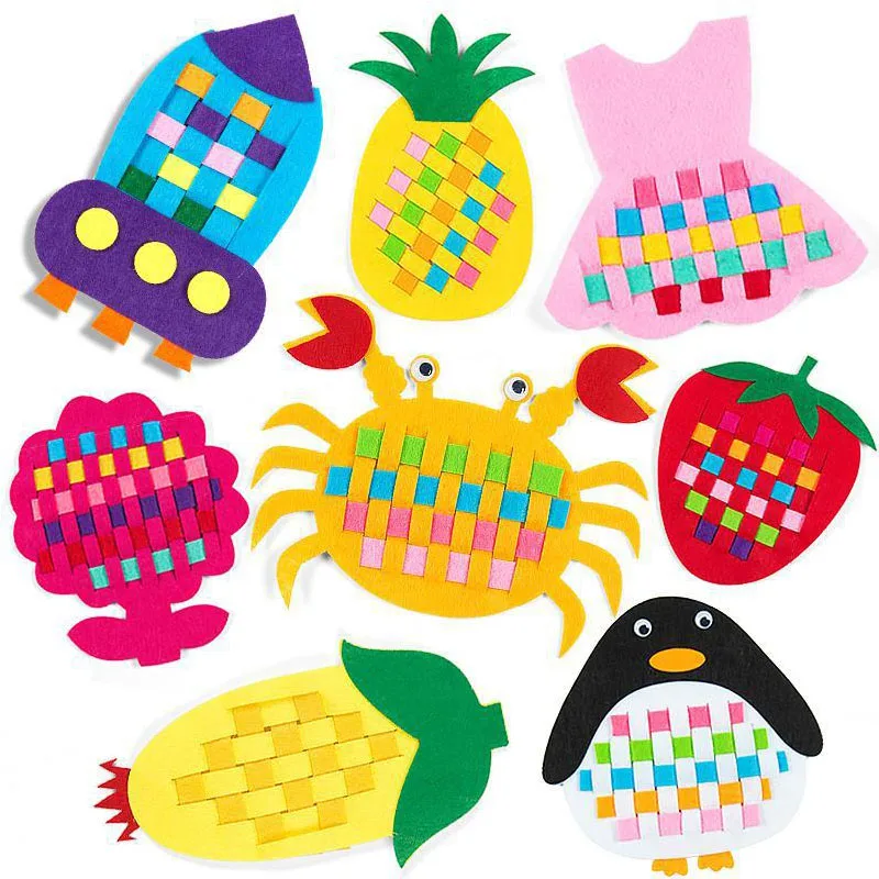 

DIY Felt Cloth Crafts Kindergarten Non Woven Clip Kids Children Study Toys By Hands Felt Fabric High Quality Early Teaching