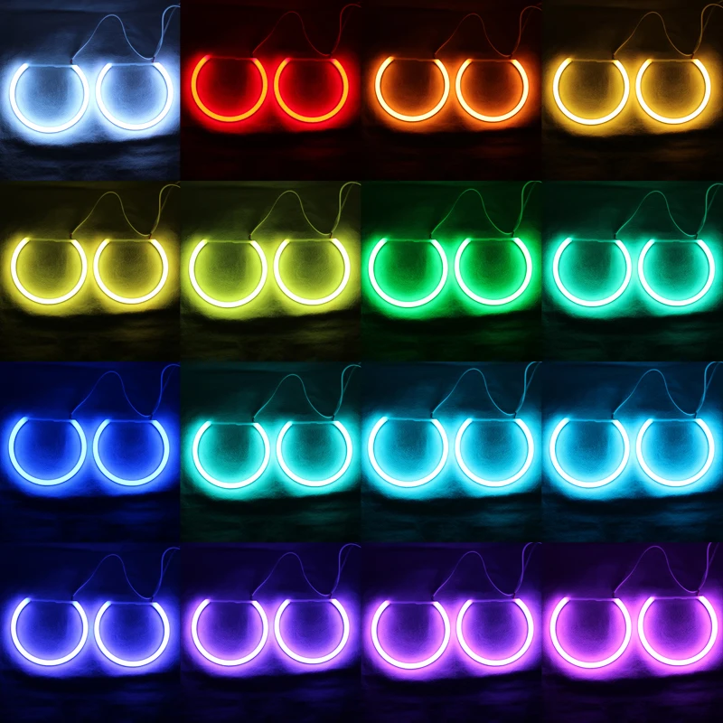 RGB ангельские глазки хлопок светодиодный RGB Bluetooth беспроводной wifi IR фары для Mitsubishi Lancer 2008-2010 non projextor/Lancer X