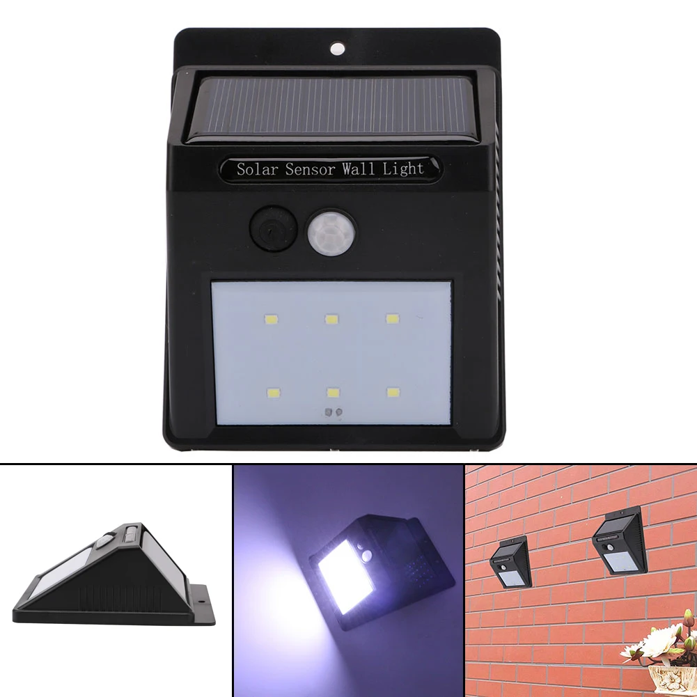 

LED Solar Power PIR Motion Sensor Wall Light Outdoor Waterproof Energy Saving Street Yard Path Home Garden Security Lamp 6 LEDs