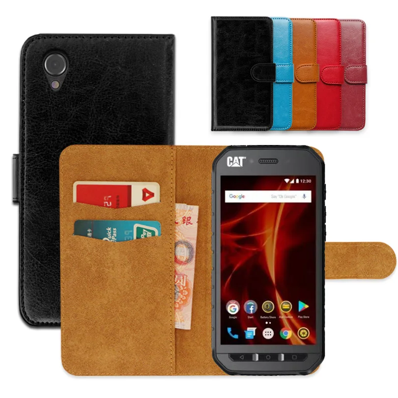 Luxury wallet case for Caterpillar Cat S41 PU Leather Exclusive Slip resistant Flip Ultra thin