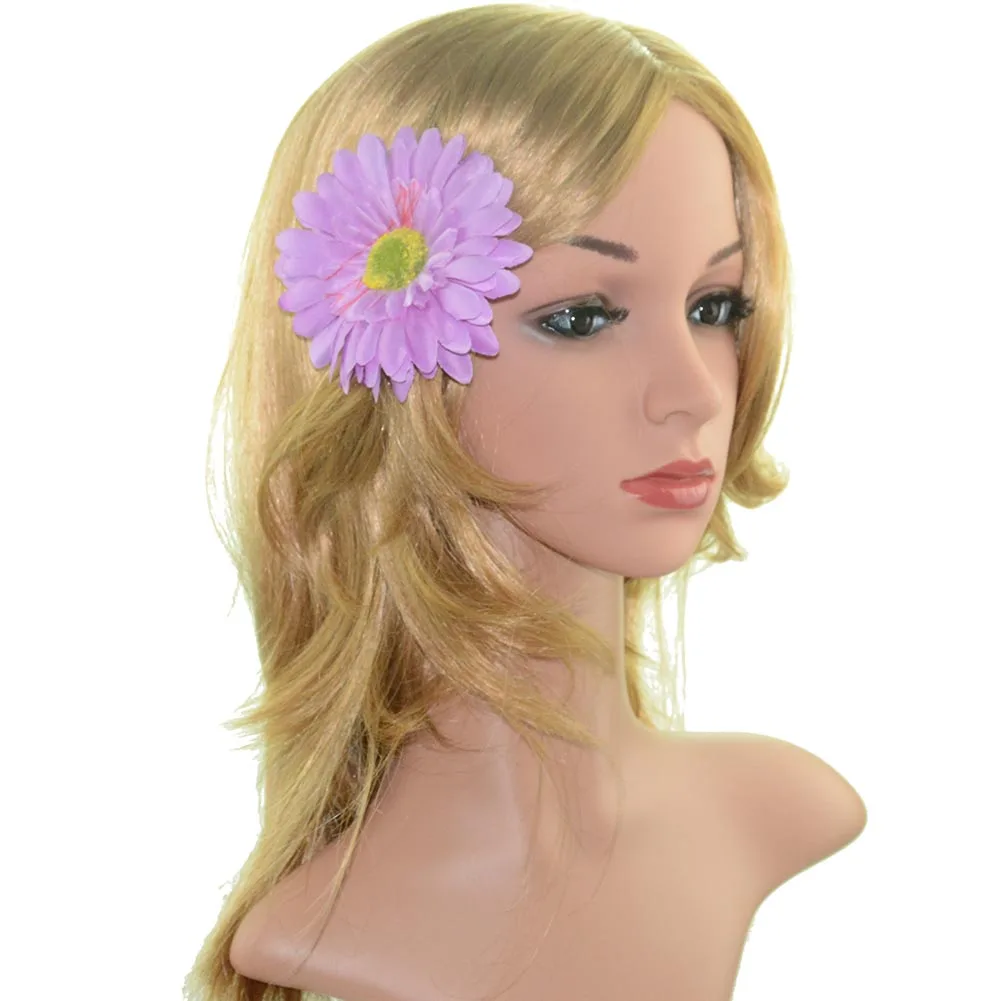 2PCs Elegant Ladies Handmade Blooming Daisy Hairclip Hair Pin Prom