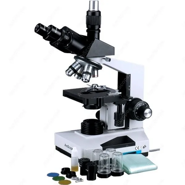 Compound Darkfield Microscope--AmScope Supplies 40X-1600X Trinocular Microscope T490A-DK | Инструменты