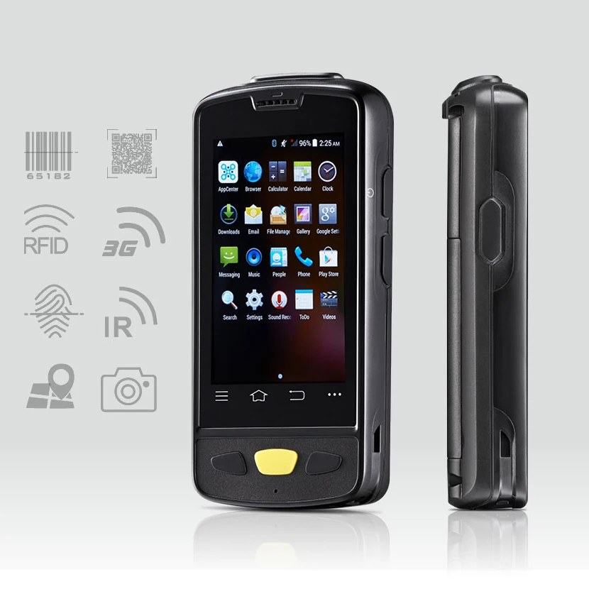 Высокое качество большой экран смартфон 1d bluetooth android сканер штрих кода pda|Сканеры|