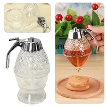 Mini Juice Syrup Cup Bee Drip Dispenser Portable 200ml Honey Syrup Dispenser Pot Honeycomb Bottle Honey Squeeze Dispenser