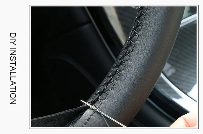 Trança do Volante do Carro para Lada Cobertura de Direção Vesta Xray Personalizado 2020 2020-2020 - 17 Capas p direção
