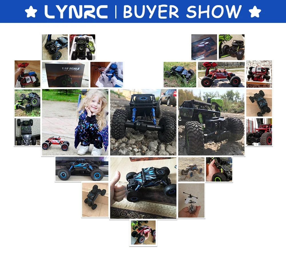 Lynrc RC автомобиль 4WD 2,4 ГГц альпинистский автомобиль 4x4 двойные двигатели Bigfoot автомобиль пульт дистанционного управления модель внедорожный автомобиль игрушка