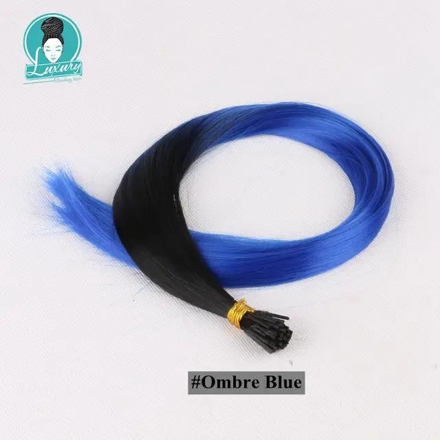 I Tip Feather Synthetic Pre Bonded Hair Extensions Luxury for Braiding 22