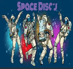 Космической тематике вечерние Disco Танцы Ретро комиксов мультфильм фоны винил Ткань Компьютер печати дети Фон