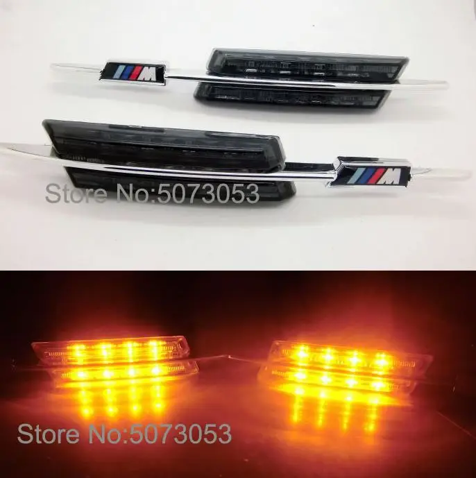 

Smoked/Clear lens Amber color 8LED Side Marker turn signal lamp Light for BMW E46 2D Sedan 4D 5D 1998-2001 Coupe/Convertible