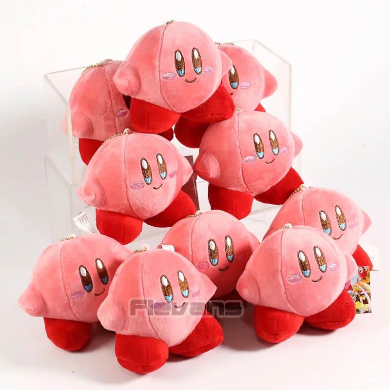 Kawaii Kirby мини плюшевые подвески куклы мультфильм Мягкие игрушки 10 шт./партия