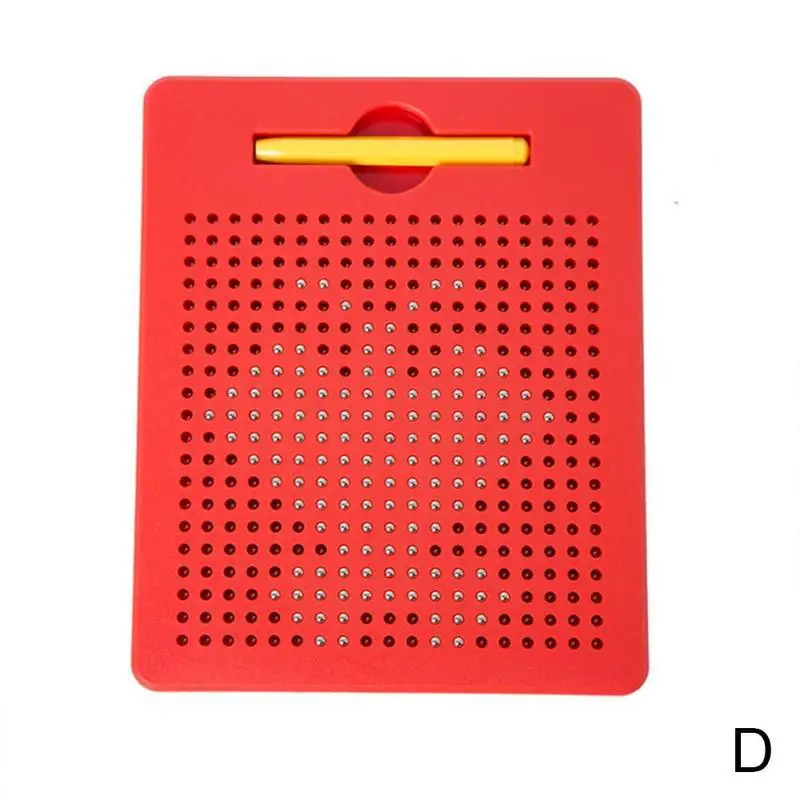 Магнитная планшет доска для рисования портативный магнитный мяч эскиз блокнот слова цифры планшет доска магнитный стилус Развивающие детские игрушки - Цвет: D