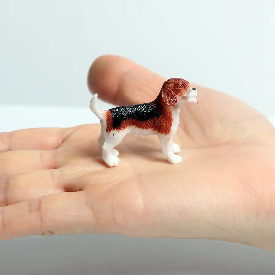 miniature dog figurines plastic