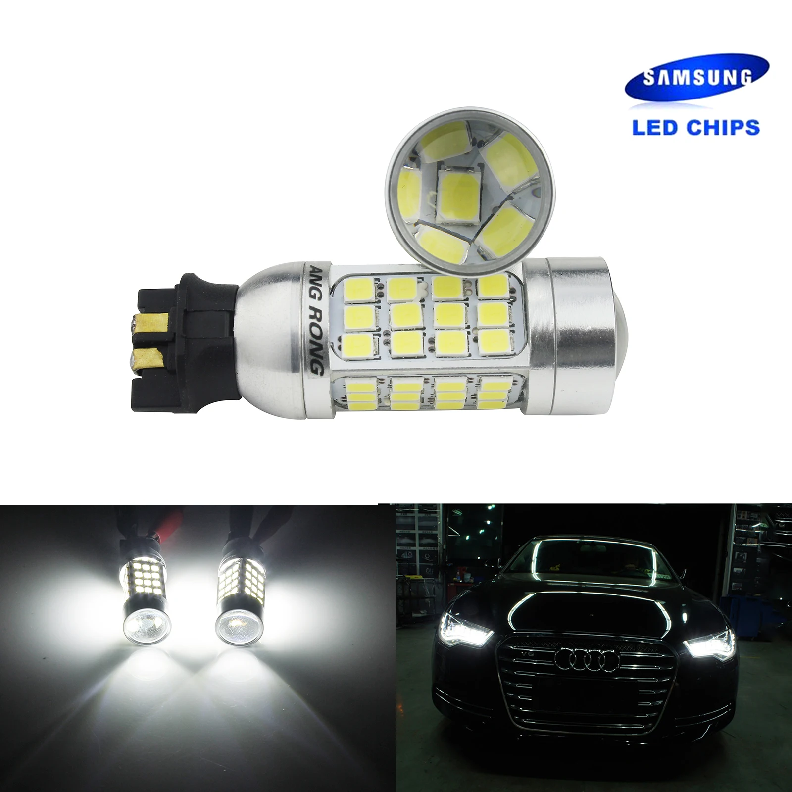 

ANGRONG 2pcs PW24W Bulb SAMSUNG LED Driving Daytime Running Light For Audi VW Golf Volvo BMW