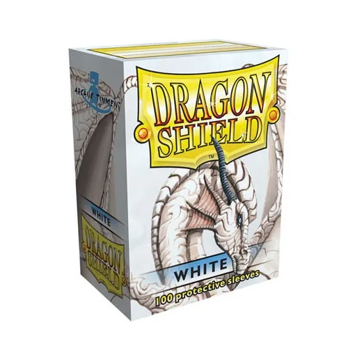 Dragon Shield, 100 шт./лот, не матовые карты, рукава, MGT, карты для настольной игры, игра в Звездные миры, защитные рукава для Pkm - Цвет: White