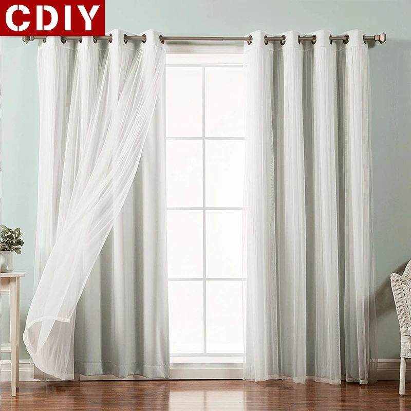 

CDIY Solid Blackout Curtains For Living Room Bedroom Window Curtains For Kitchen Curtain Thick Curtains Drapes Panel Finished