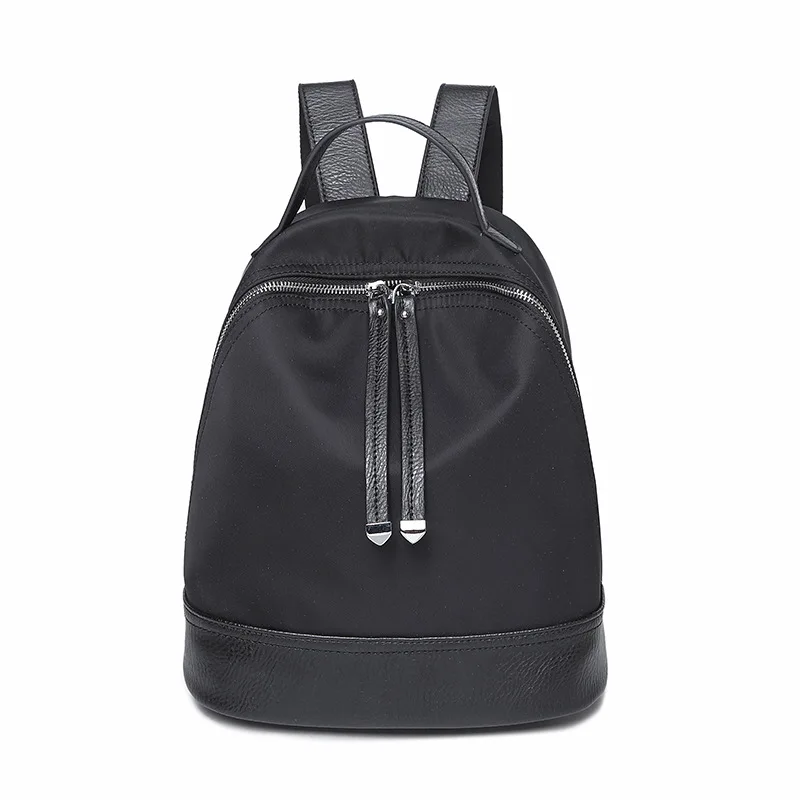 NIGEDU водонепроницаемый нейлоновый женский рюкзак большой емкости повседневный рюкзак для путешествий Студенческая школьная сумка рюкзак на плечо bolsa mochila - Цвет: Черный