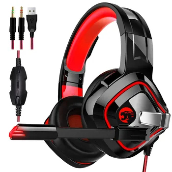 

Gaming Headphone Stereo PS4 Game Headset with Mic RGB LED light Computer PC Gamer Earphone