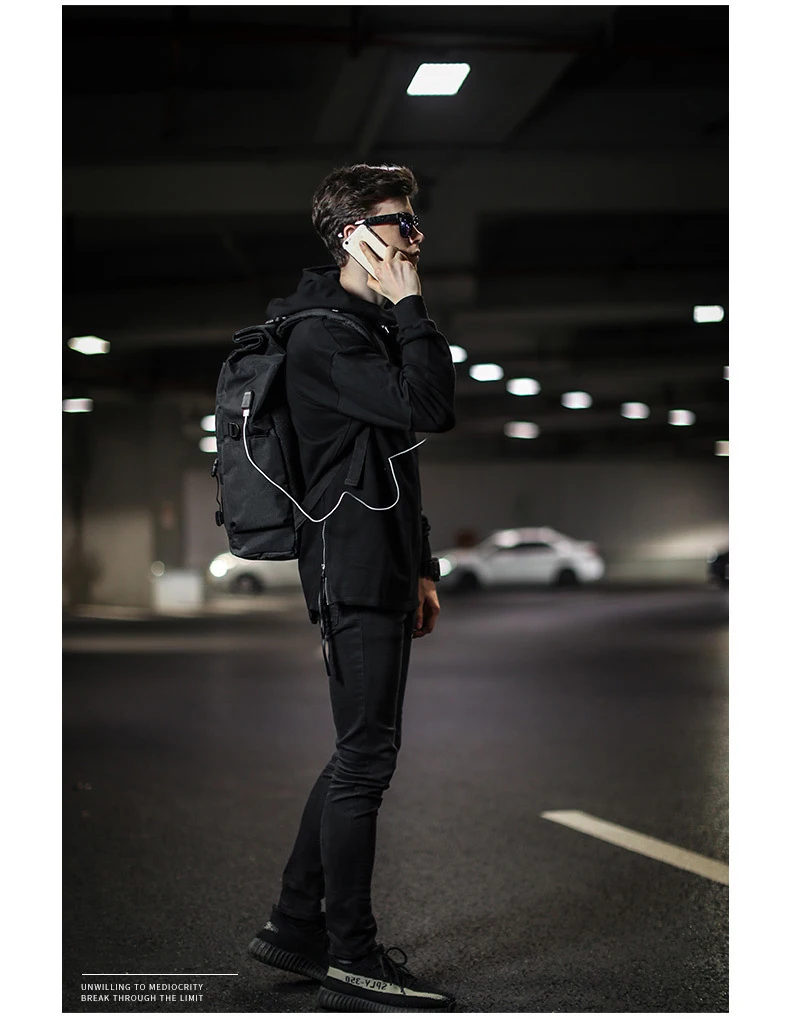 OZUKO, новинка, 40л, большой объем, рюкзаки для путешествий, мужские, USB зарядка, рюкзак для ноутбука, для подростков, многофункциональный, для путешествий, Мужская школьная сумка