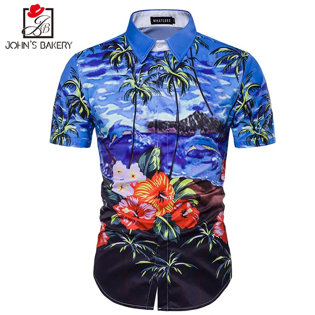 us 15 21 7 new fashion brand men shirt 3d beach clothes dress shirt short sleeve slim fit camisa masculina casual male shirts model white in casual 3d shirts model