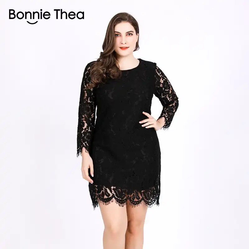 vestido de festa preto curto plus size
