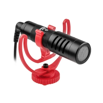 

Mini Universal Cardioid On-Camera Microphone Mic with Mount 3.5mm TRS TRRS Connector Fur Windsheild for Camera Camcorder