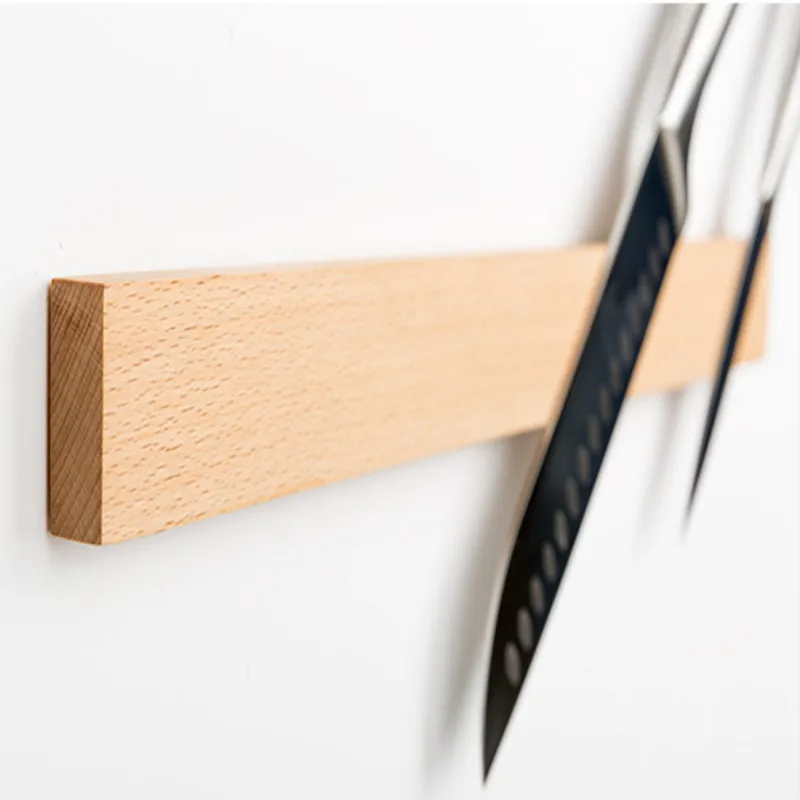 Мощный 2 дюймов магнитная полоса для ножей, твердой латуни настенное крепление деревянный держатель для ножей бар. Профессиональный Магнитный нож и держатель инструмента, уникальный подарок