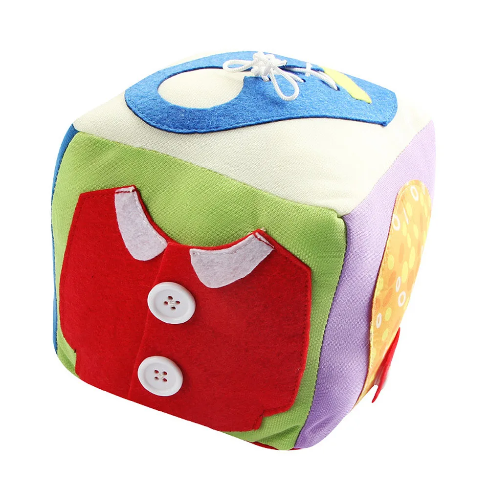 

Baby Basic Life Skill Training Dice Toddler Zipper Button Buckle Cloth Toy Study Learning Ball Kindergarten Kids Sensory Develop