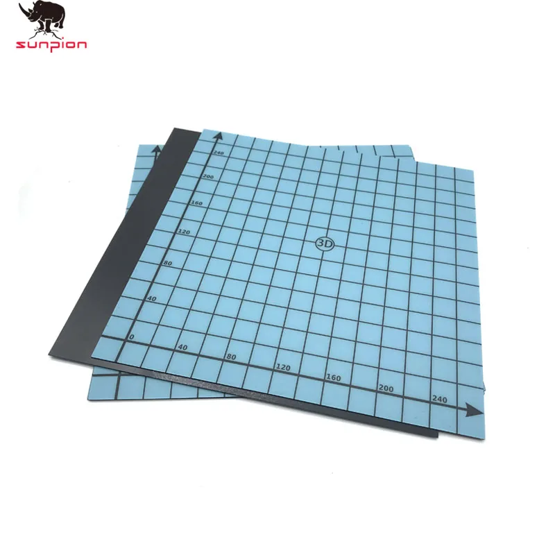 1 шт., магнитные печатные наклейки для кровати, лента для 3d принтера, 300 мм* 300 мм, с координатной печатью, наклейка для поверхности горячей кровати, синяя, для деталей 3d принтера
