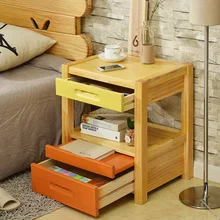 Тумбочки спальня мебель для дома сплошная деревянная прикроватная стол боковой стол Спальня хранения минималистский шкафы 55*47*38 см