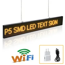 20 дюймов P5 SMD СВЕТОДИОДНЫЙ знаки модуль прокрутки сообщение светодиодный Дисплей доска с металлической цепочкой таймер обратного отсчета indoor-рекламы подпись