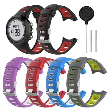 

New Hot Men's Universal Dual Color Silicone Watch Band Watch Strap Wristband For SUUNTO Quest M1 M2 M4 M5 M Series Smart Watch