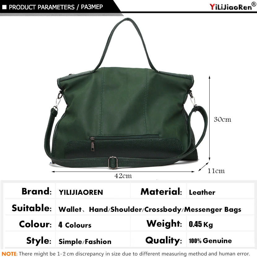  Vintage Nubuck Leather Handbags Famous Brand Big Ladies Hand Bags 2019 Large Shoulder Bag Luxury Ha - 33015088858