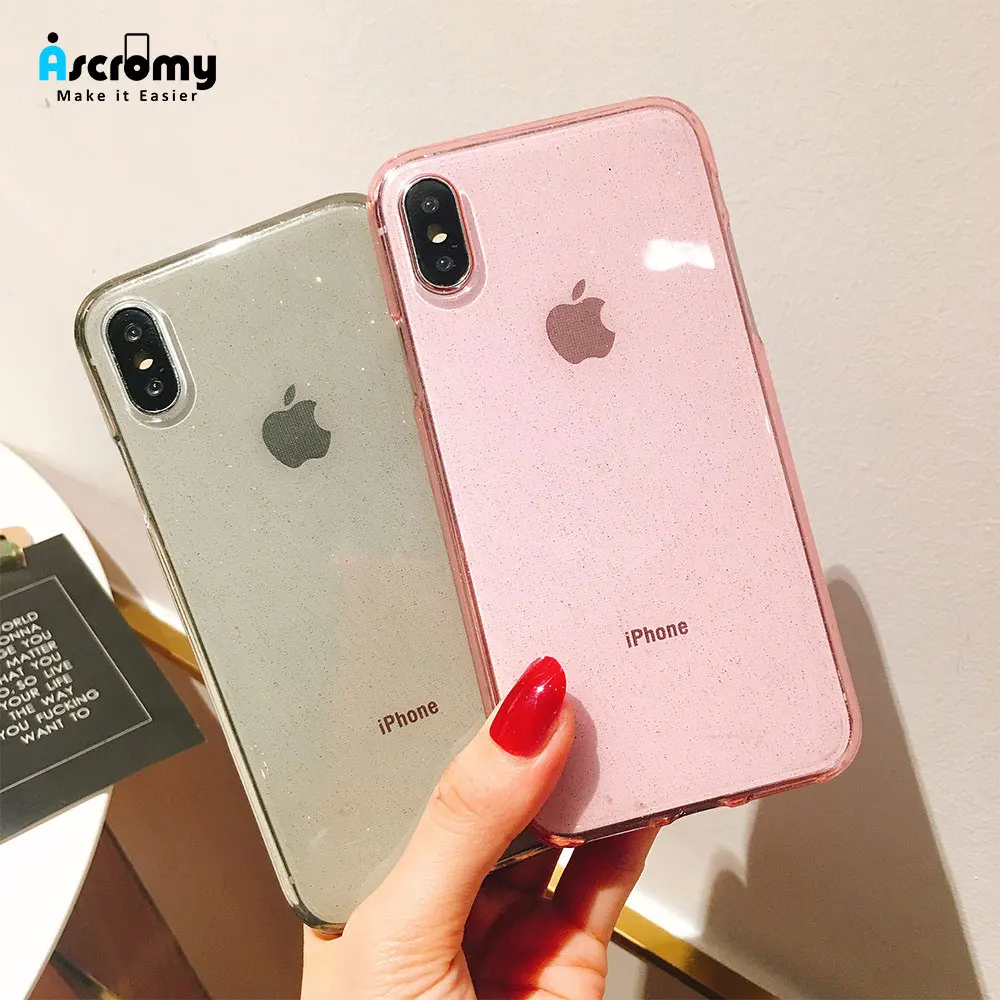 Ascromy для iPhone XS Max чехол Роскошный Ультратонкий с блестками телефона X XR 8 плюс 7 6 S
