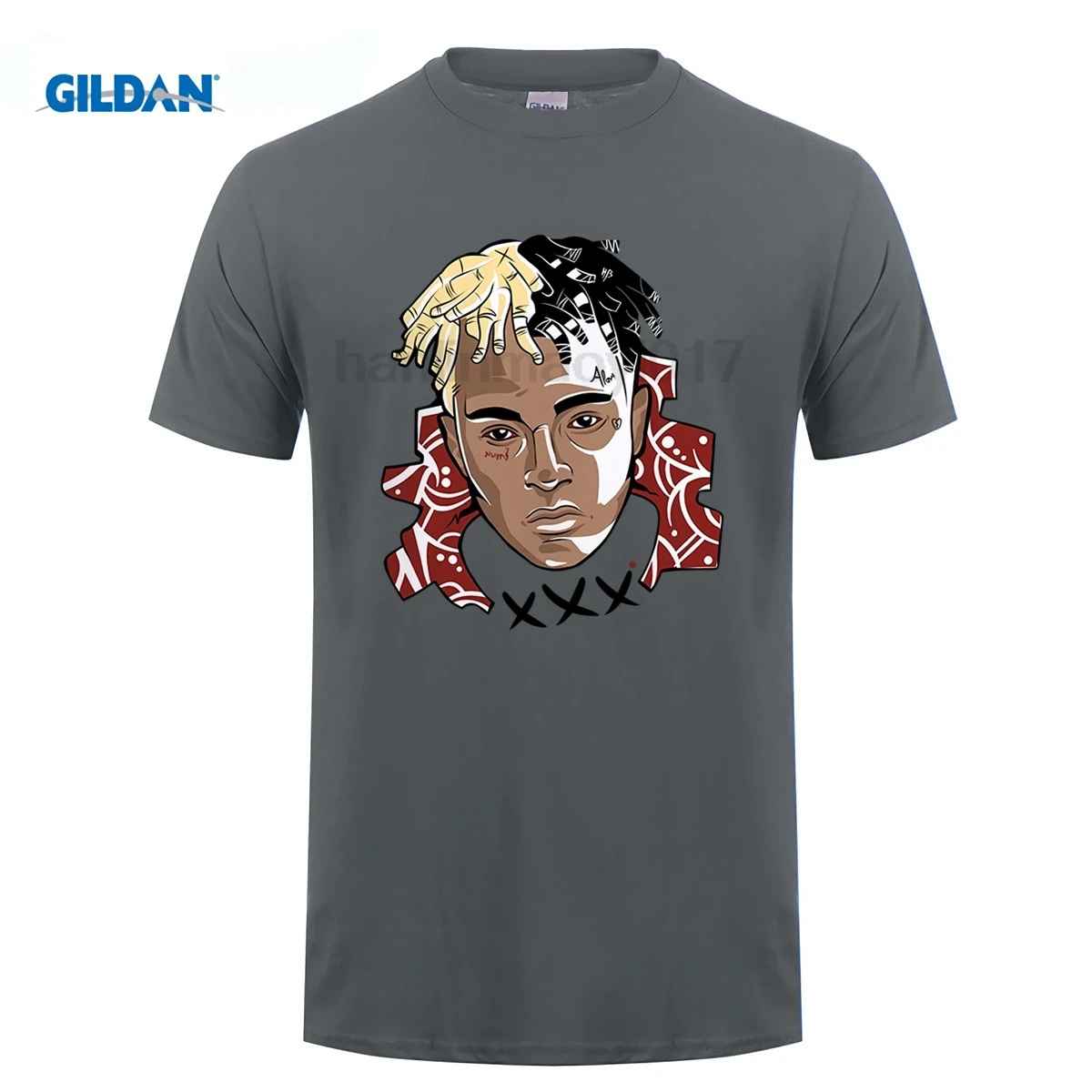 GILDAN Homme Swag Rap хип хоп Xxxtentacion Футболка мужская футболка Мужская модная с забавным