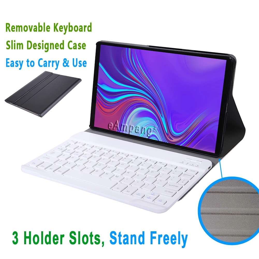 For Samsung Galaxy Tab A 8.0 2019 Keyboard Case P200 P205 SM-P200 SM-P205 Slim Leather Bluetooth Ke