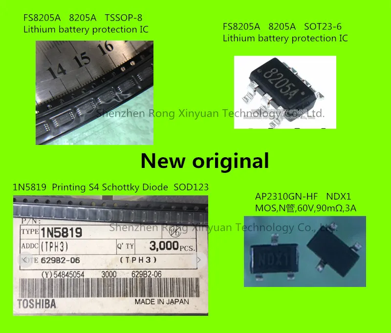 100% Новый оригинальный FS8205A 8205A 8205 TSSOP 8.FS8205A SOT23 6. 1N5819 S4 SOD 123. AP2310GN HF AP2310 NDX1|Аксессуары