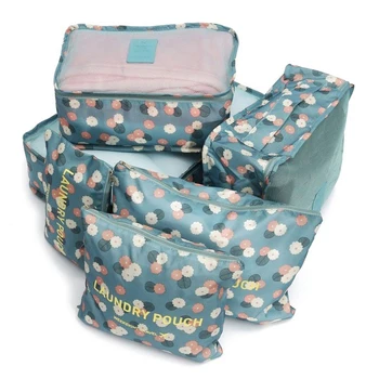 

Practical Boutique 6Pcs Waterproof Clothes Travel Storage Bags Packing Cube Luggage Toiletry Bag Organizer Pouch Home Organiza