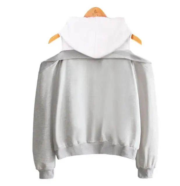 BTS Hoodies fashion Strapless sweatshirt women 6