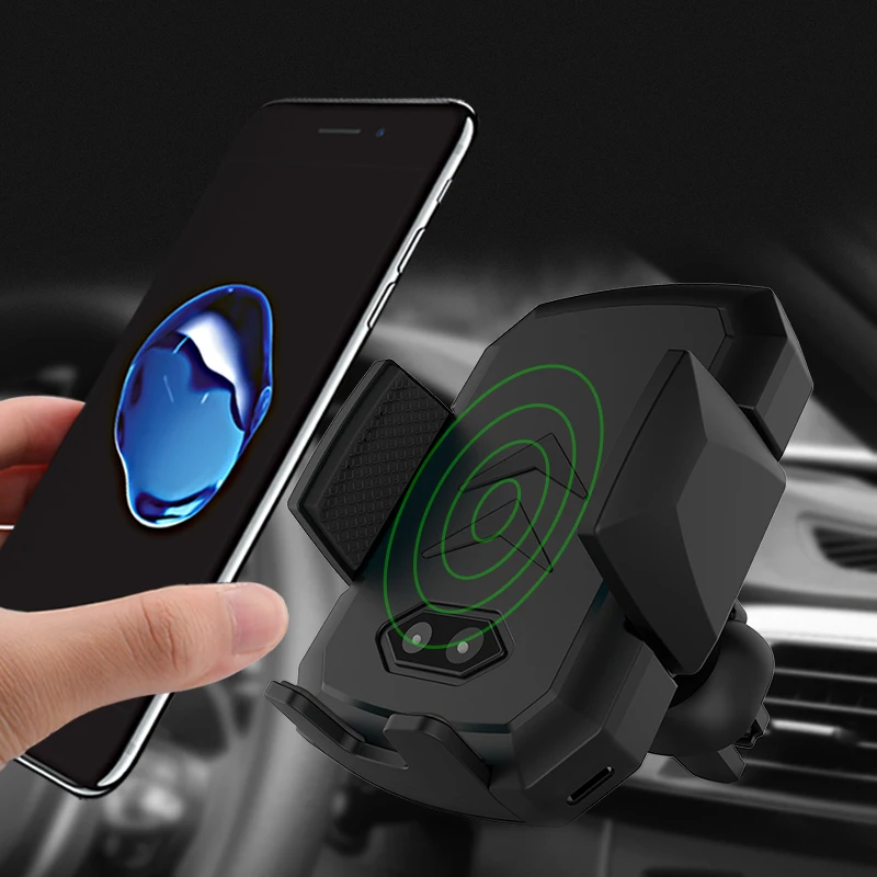 Automatic Induction Qi Wireless Car Charger for iPhoneX XS XR SamsungS9 Quick Wireless Charging Charger Car Mobile Phone Holder Automatic Induction Qi Wireless Car Charger for iPhoneX XS XR SamsungS9 Quick Wireless Charging Charger Car Mobile Phone Holder