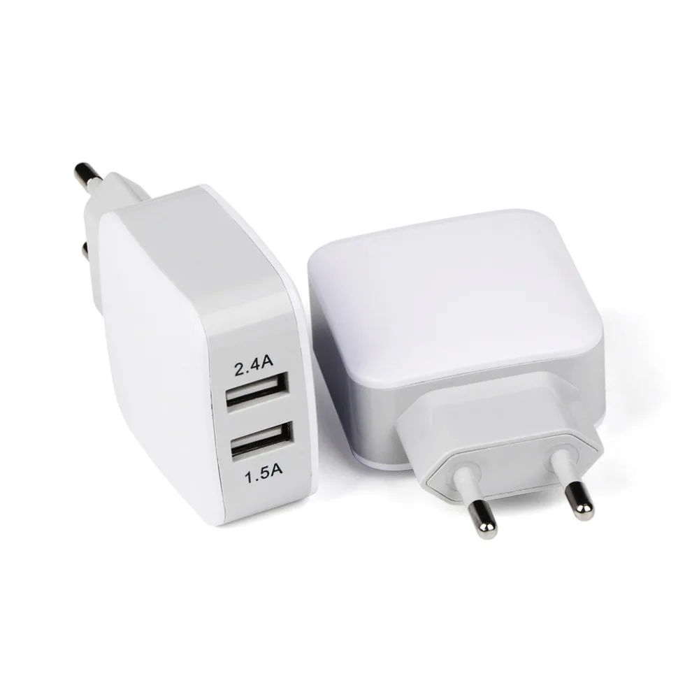 2 порта USB EU вилка зарядное устройство для iPhone 7 8 X Samsung S9 S8 мобильного телефона Huawei
