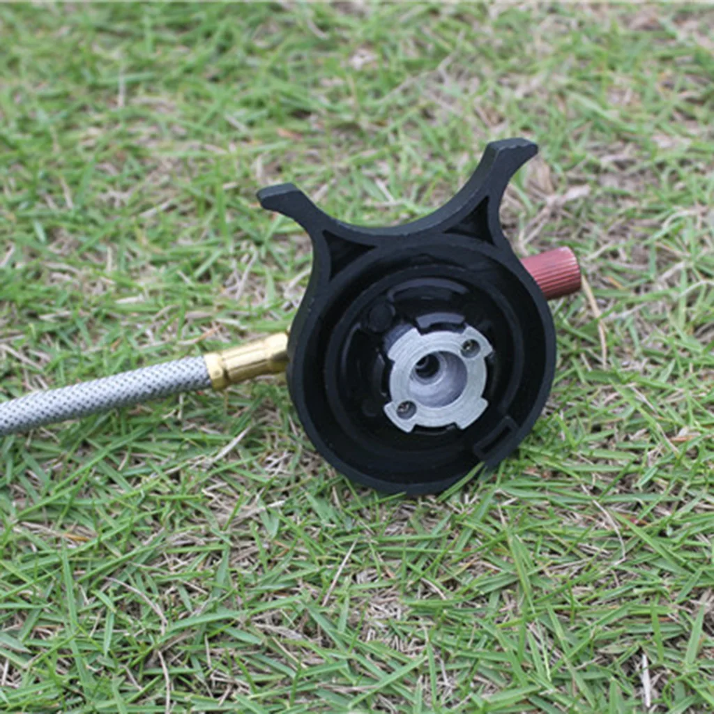 Outdoor Camping Gas Stove Burner Tank Adapter Connector for Long Gas Tank