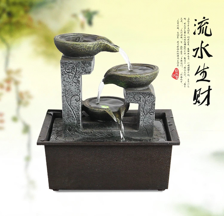 Beste Rotstuin Fontein Luchtbevochtiger voor Studeerkamer Windturbine Beeldjes Miniaturen Bureau Ornament Home Decor Bonsai Ambachten