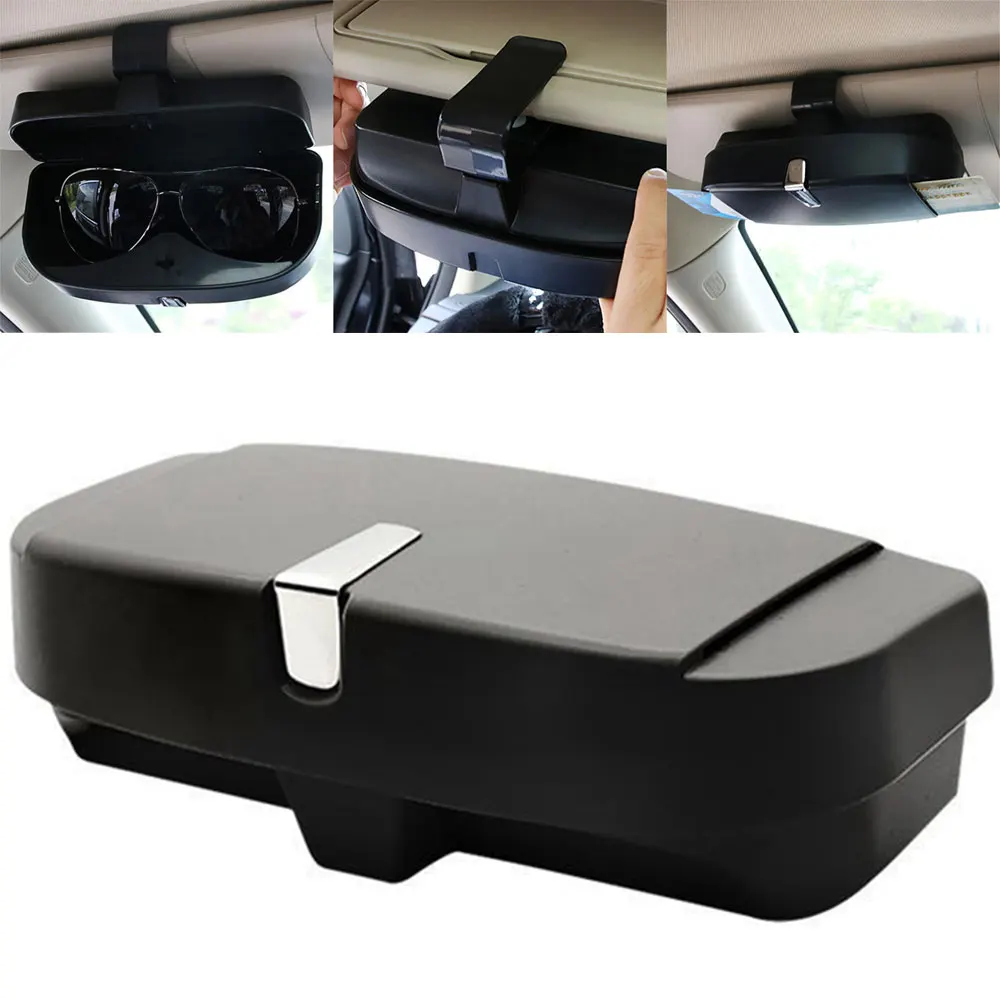 1Pcs Car Sun Visor Glasses Sunglasses Storage Holder Clip Box