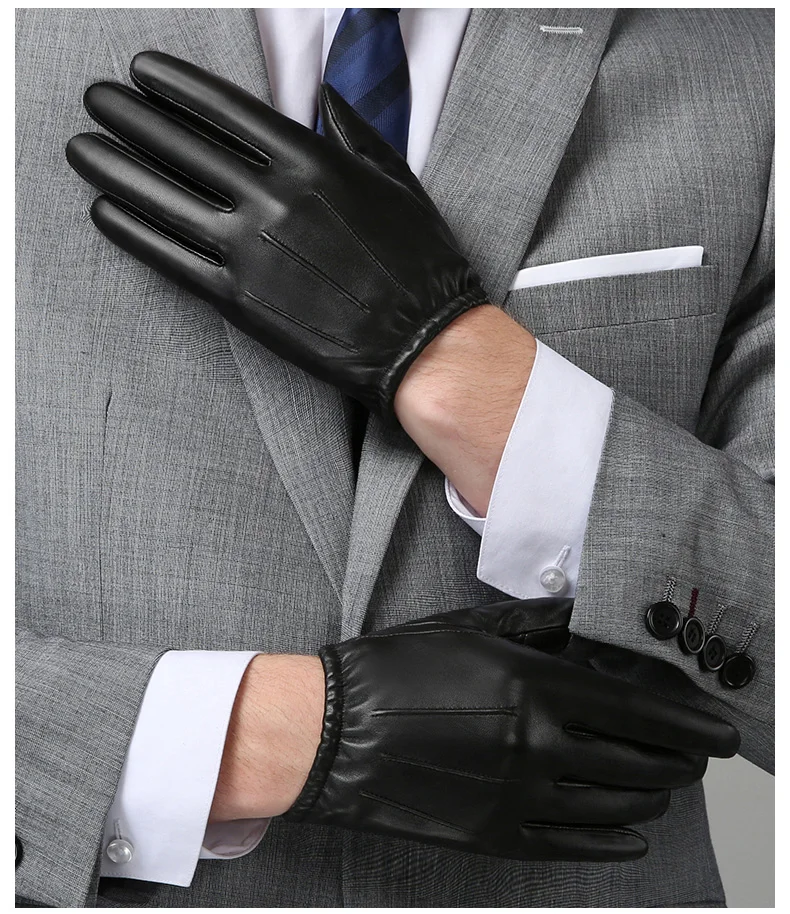 Nuovi Guanti In Pelle Di Daino Guanti Da Uomo In - Foto 3