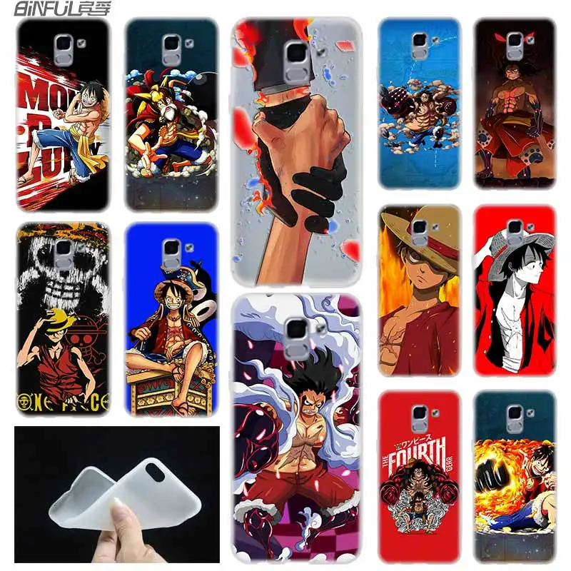 Мягкий чехол для телефона Samsung Galaxy J6 J8 J3 J5 J7 J4 Plus 2018 2016 2017 EU Prime Pro Ace j610 One Piece Luffy