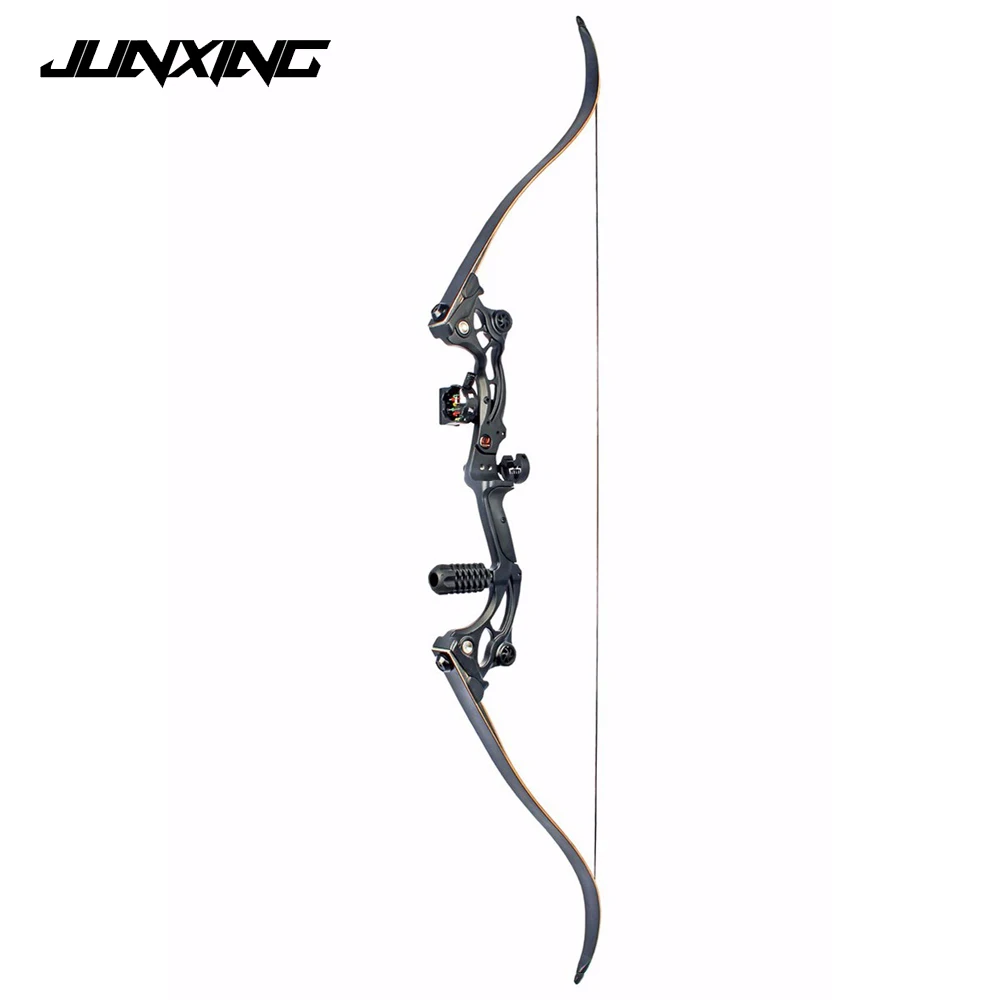 

64 inches Black Recurve bow of 30-55 lbs IBO Speed 175 fps for Archery and Hunting with Arrow Rest
