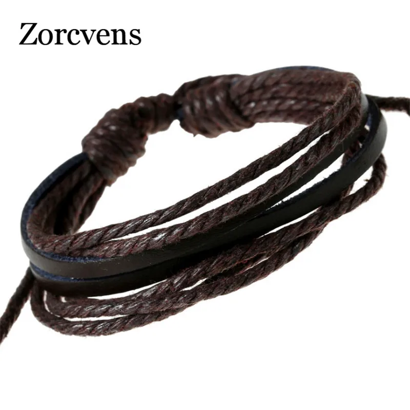 

LETAPI 2019 New Cool Men Retro Punk Adjustable Leather Woven Bracelet for Women Braided Jewelry
