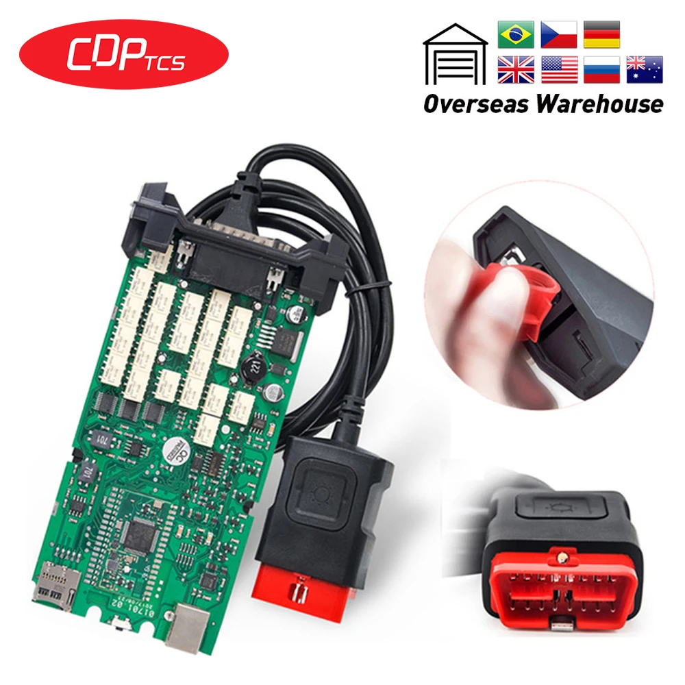 Инструмент CDP TCS pro multidiag + bluetooth сканер OBDII одноплатный 2015. R3/2016 00 keygen OBD для