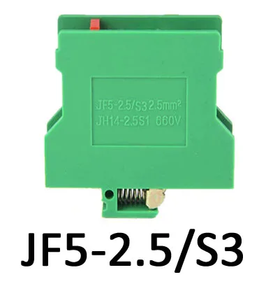 10 шт. JF5-2.5/5 JF5-2.5RD JF5-2.5S3 JF5-2.5/2 JF5-2.5/5 клеммной колодки тестовый терминал медные детали яркие ретарданты блок - Цвет: Серый