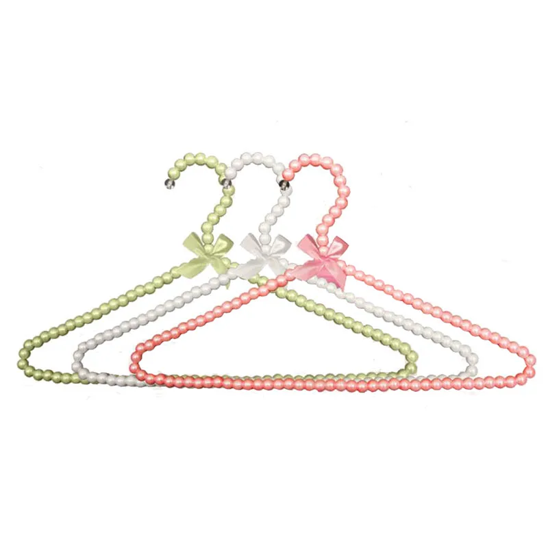 10 Pcs Lot Colorful Fancy Pearl Bow Knot Clothes Hanger Non Slip
